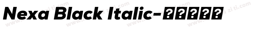 Nexa Black Italic字体转换
